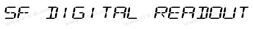 SF Digital Readout M字体转换